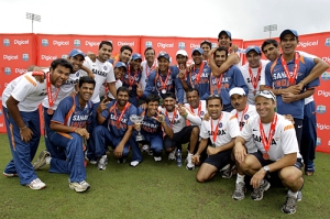 Victorious team India against West indies in 2009